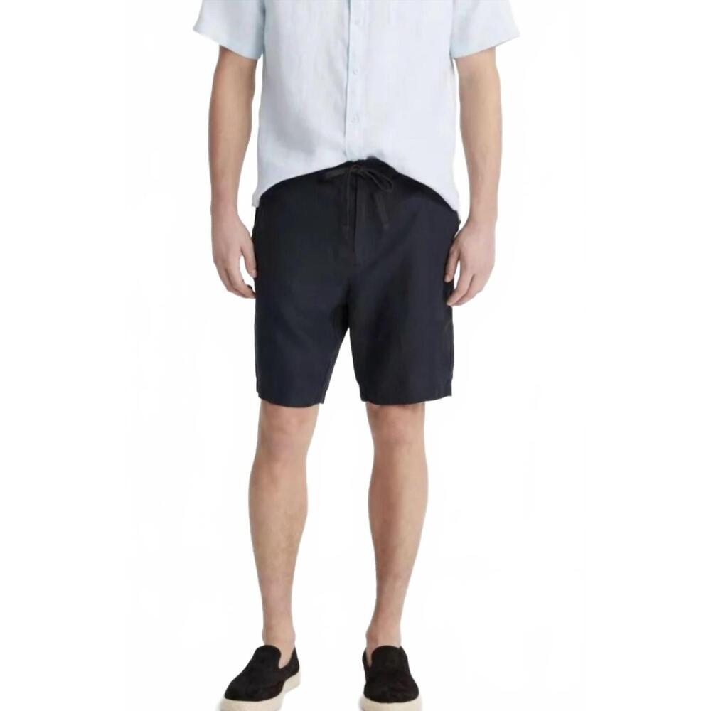 NEW VINCE hemp drawstring short in coastal blue